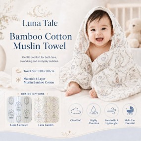 Luna Carousel - Luna Tales Bamboo Muslin Towel